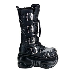 Demonia Boxer-205 Gothic Buckle Boots